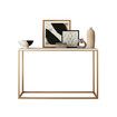 Hall End Console Table Sofa Entrance Plant Flower Stand TV Shelf Faux Marble Gold