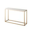 Hall End Console Table Sofa Entrance Plant Flower Stand TV Shelf Faux Marble Gold