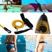 4m adjustable swimming resistance training elastic belt exerciser safety rope latex tubes swimming training