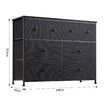 Chest of 8 Drawers Black Bedroom Dresser Storage Organizer Unit Fabric 