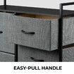 Wide Chest of 5 Drawers Storage Organizer Unit Bedroom Dresser Fabric Grey