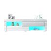 TV Cabinet Stand White Console LED Entertainment Storage Unit High Gloss Front 2 Drawer 