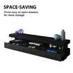Black LED TV Stand Unit Storage Cabinet Entertainment Console High Gloss Front 3 Drawer