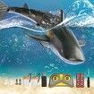 Remote Control Shark ToyWater Jet Simulation Shark?Remote Control Boat for Pool Dual Batteries