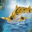 Remote Control Shark Toy 1:18 Scale High Simulation Shark Dual Batteries RC Shark for Swimming Pool