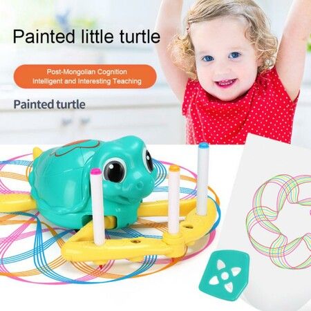Intelligent Automatic Drawing Little Turtle Yellow Painting Math Spelling Robot Educational Robot Toy Unique Children's Gift