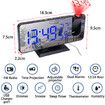2022 Newest LED Digital Projection Alarm Clock Table Electronic Alarm Clock with Projection FM Radio Time Projector Bedroom Bedside Clock