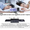 2022 Newest LED Digital Projection Alarm Clock Table Electronic Alarm Clock with Projection FM Radio Time Projector Bedroom Bedside Clock