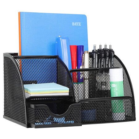 Desk Organizer with 6 Compartments + 1 Drawer for Pen and Pencil Storage, Desk Essentials for Collecting Desk Accessories?