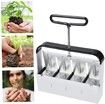 Soil Block Maker Quad Manual Blocking Tool for Garden Greenhouse Seedling Nursery Plant Transplantation,Manual Soil Blocker