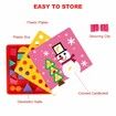 Kids Button Arts and Crafts Toys Early Learning Educational Color Matching and Geometry Shape Matching Mosaic Puzzle Pegboard