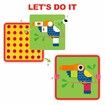 Kids Button Arts and Crafts Toys Early Learning Educational Color Matching and Geometry Shape Matching Mosaic Puzzle Pegboard