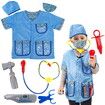 Kids Veterinarian Doctor Dress Up and Accessories Pretend Role Play Costume Set