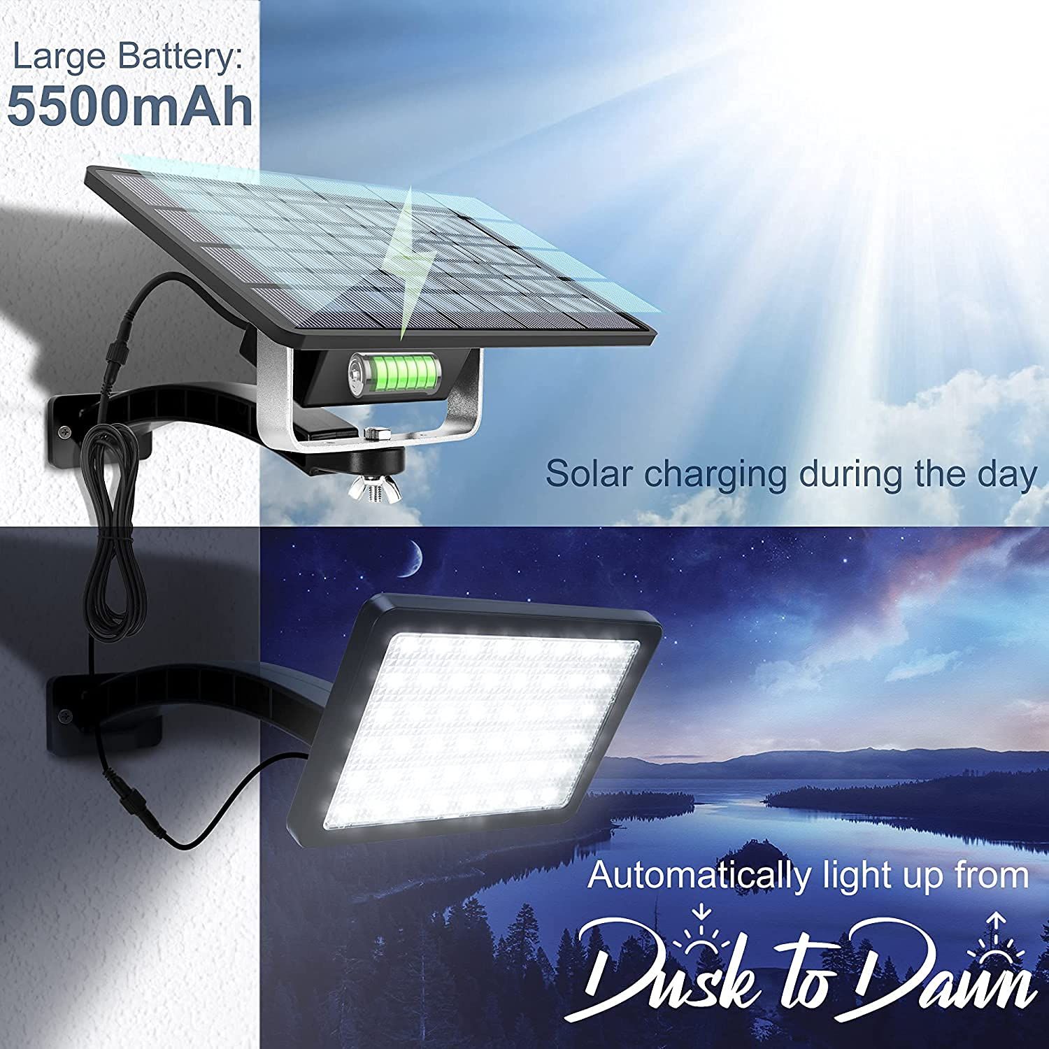 large bright solar lights