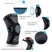 L 36-40cm Knee Brace,Knee Compression Sleeve Support with Patella Gel Pads ACL,Arthritis,Joint Pain Relief for 60-80kg