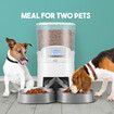 Petscene 7L Automatic Pet Cat Feeder Dog Food Dispenser Voice Recorder 2 Bowls LCD