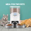 Petscene 7L Automatic Pet Cat Feeder Dog Food Dispenser Voice Recorder 2 Bowls LCD