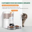 Petscene 7L Automatic Pet Cat Feeder Dog Food Dispenser Voice Recorder 2 Bowls LCD