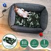 Electric Pet Dog Heater Pad Heated Mat Heating Blanket Cat Bed Thermal Protection Timer L Size 75x45cm with 2 Cloth Covers