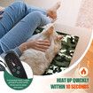 Electric Pet Dog Heater Pad Heated Heating Mat Blanket Cat Bed Timer Thermal Protection 60x45cm with 2 Cloth Covers