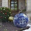 23.6 inch PVC Giant Christmas Inflatable Ball Decor for Home Christmas Festive Gift Ball (Blue)