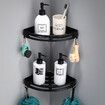 Bathroom Shelf Organizer Shower Storage Rack Black Corner Shelf Aluminum Wall Shampoo Holder