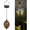 Hanging Solar Lights Outdoor,Retro Solar Lantern LED Garden Lights Metal Lamp Waterproof for Porch Garden Outdoor Hanging Decor (1Pack)