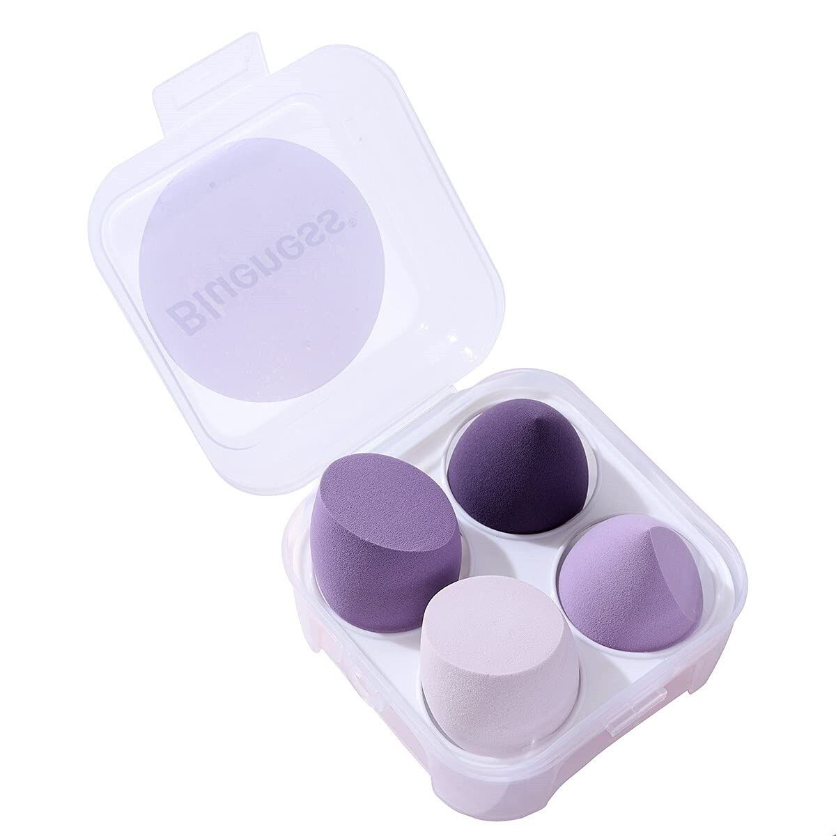 4 Pcs Makeup Sponges Blender Set For Foundation Blender with Egg case Color Random Send