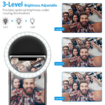 USB Charge Led Selfie Ring Light Cell Phone Lens LED Selfie Lamp Ring Selfie Light For iPhone Samsung Xiaomi Different Phone