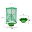 Ranch Fly Trap with Bait Tray, Reusable Fly Trap Fly Catcher Cage for Indoor or Outdoor (2Pack)