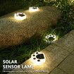 4pcs Set Solar Paw Print Lights Bear Dog Cat Animal Garden Lights Paw Lamp Pathway Lawn Yard Outdoor Decorations Foot Print LED
