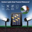 Solar Powered Spotlight Ground Light Outdoor Landscape Lighting Waterproof RGB Color Changing Light For Yard Garden Tree Pathway White Light 2 in1