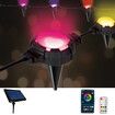 Solar Ground Lights,42ft RGB IP67 Waterproof Solar Powered Garden Lights, Remote & APP Control Lawn Decor Lights, Walkway Lights for Stage Patio Yard?16Pack?