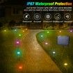 Solar Ground Lights,42ft RGB IP67 Waterproof Solar Powered Garden Lights, Remote & APP Control Lawn Decor Lights, Walkway Lights for Stage Patio Yard?16Pack?