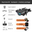 2022 Newest Folding 5G brushless GPS positioning drone HD 6K ESC 90 degree dual-lens cross-border remote control drone