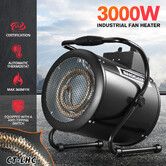 Industrial Fan Heater Electric Portable 2 in 1 Hot Air Blower Carpet Dryer for Warehouse Shed Workshop SAA 3000W