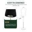 Male Mannequin Torso Dress Form Display Stand Dummy Manikin Dressmakers Metal Base 165-185cm Black