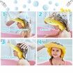 Hair Washing Hat Shower Bath Silicone Cap Soft Adjustable Visor Head Protector Shampoo Cap for Toddler, Baby, Kids, Children (Yellow)