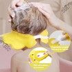 Hair Washing Hat Shower Bath Silicone Cap Soft Adjustable Visor Head Protector Shampoo Cap for Toddler, Baby, Kids, Children (Yellow)