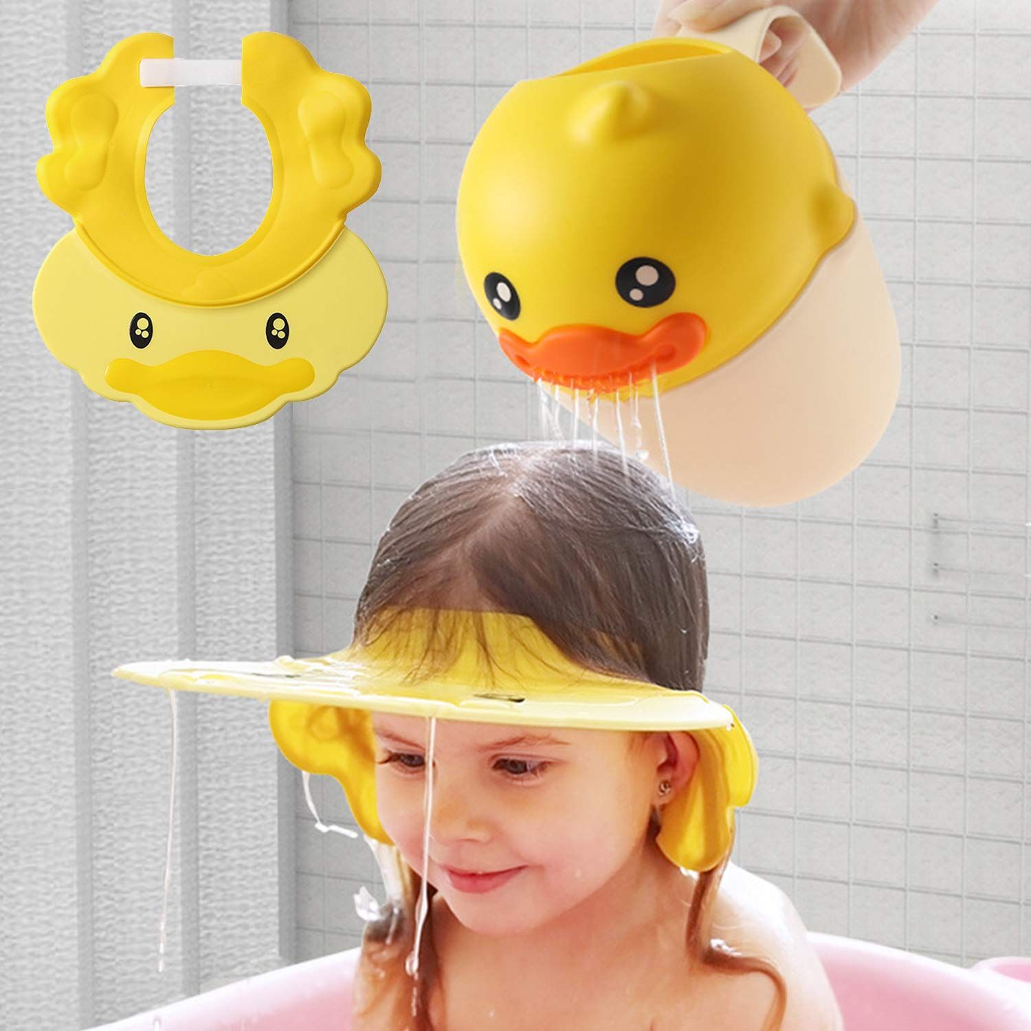 Baby Kids Children Shampoo Bath Shower Soft Hat Cap Wash Hair Waterproof Shield 