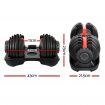 Everfit 24kg Dumbbells Adjustable Dumbbell Weight Plates Home Gym