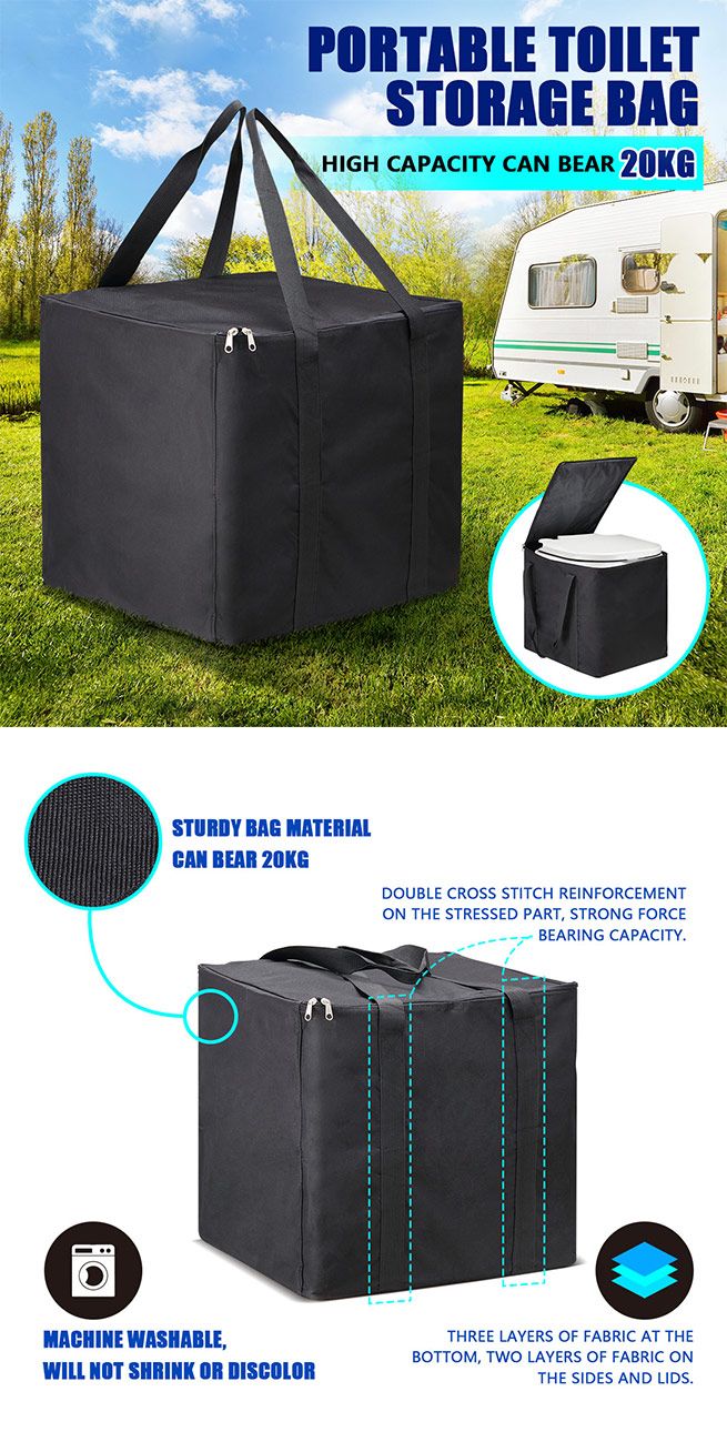 Large Portable Toilet Carry Bag for Camping Storage Carrying Case 10-24 ...
