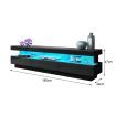 Black LED TV Stand Unit Storage Cabinet Entertainment Console High Gloss Front 3 Drawer