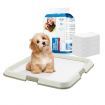 Pet Dog Pee Pad Holder with 50pcs Cat Toilet Training Mat Puppy Potty Portable Trainer 60x60cm