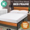 Royal Sleep King Bed Frame Solid Wood & Iron Metal Frame