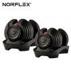 Norflx 48kg Adjustable Dumbbells Home Gym Exercise Equipment Fitness 2x 24kg