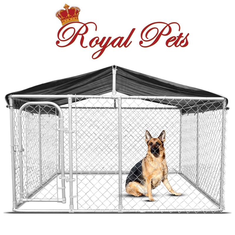 Pet Dog Kennel Enclosure Playpen Puppy Run Exercise Fence Metal Cage Play Pen