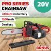 GIANTZ 20V Cordless Electric Chainsaw E-Start Bar 10" Lithium-Ion Chargeable