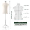 Mannequin Male Dress Form Dressmakers Dummy Torso Manikin Display Stand Tripod Base 151-170cm Skin Tone 