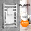 Maxkon Electric Heated Towel Warmer Rail Rack Wall Mounted Bathroom Hanger 140W Aluminium Alloy